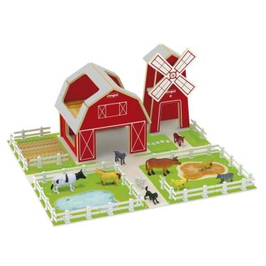 Imagem de Brinquedo Fazendinha Casa E Moinho Em Madeira - Junges 551