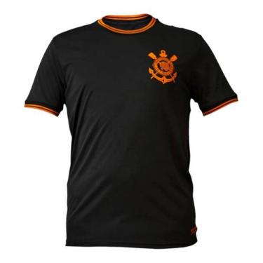 Imagem de Camiseta Corinthians Laranja Escudo Emborrachado Licenciado - Coimbra,