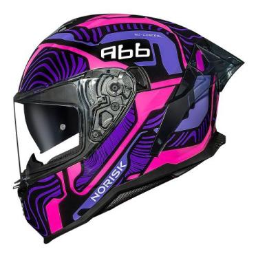 Imagem de Capacete Feminino Norisk Strada 2 Fusion Roxo e Rosa, 56, Rosa e Roxo 