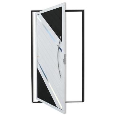 Imagem de Porta Pivotante Lambril Duna com Puxador Super 210cm x 100cm Brimak Ab
