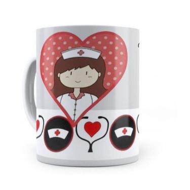 Imagem de Caneca De Cerâmica Enfermagem Profissão  325Ml