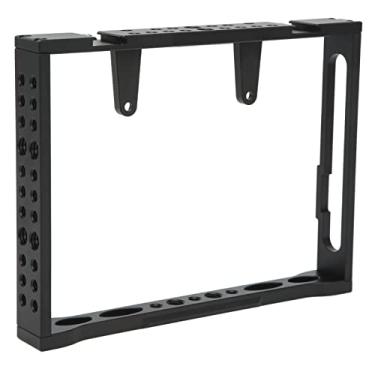 Imagem de Hilitand Gaiola de Monitor para FW759, Gaiola de Câmera com Vários Orifícios 1/4 3/8, Suporte de Montagem em Monitor de Liga de Alumínio Prata