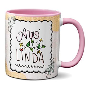 Imagem de Caneca Feliz Dia Dos Avós Presente Fofo Avó Linda (Rosa)