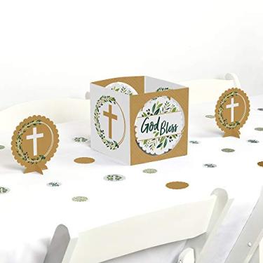 Imagem de Big Dot of Happiness Elegant Cross - Religious Party Centrepiece and Table Decoration Kit