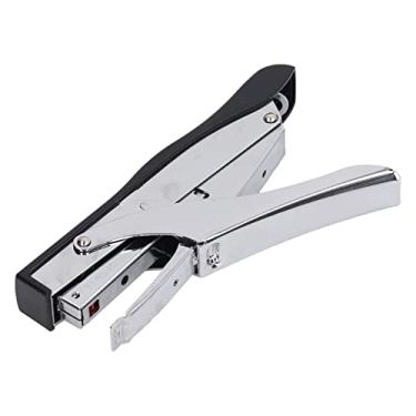 Imagem de Grampeador Manual, Grampeador de Mesa de Núcleo de Metal de Superfície Fosca Com Capacidade Conveniente para 10 Folhas (Preto)