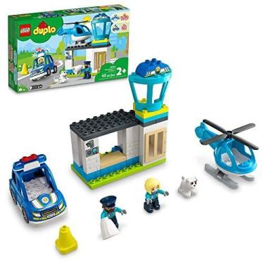 Imagem de Lego Duplo Town Police Station & Helicopter 10959 Building Toy Set For