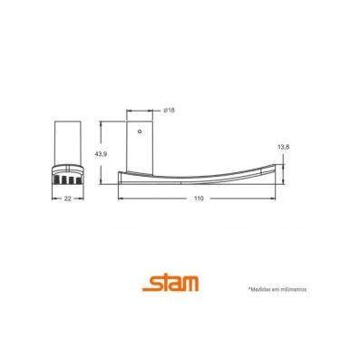 Imagem de Fechadura Espelhada Escovada Antique - Stam Tetra 1800/21