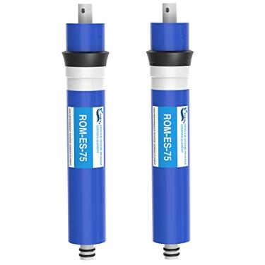 Imagem de Vegebe Filtro de membrana RO 75 GPD 30,5 x 4,6 cm, substituição de elemento de membrana de osmose reversa, cabe sob a pia RO sistema purificador de filtragem de filtro de água potável, pacote com 2