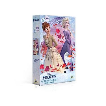 Imagem de Toyster - Quebra-cabeça: Frozen - Metalizado - 100 peças - Disney - JAK
