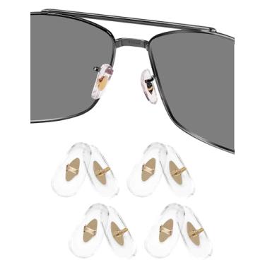 Imagem de 4 pares de almofadas de nariz de substituição para óculos de sol Ray-Ban Aviator RB3025 RB3026 RB3044 RB3261 RB3483 Clubmaster RB3016 - Transparente