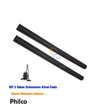 Imagem de Kit com 2 Tubos Extensores para Aspirador de Pó Philco PAS10 - Denverp