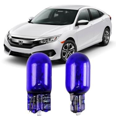 Imagem de Par Lâmpadas Pingo Super Branca Esmagada T10 Novo Honda Civic Faroleta