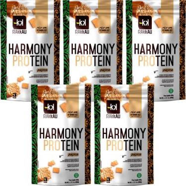 Imagem de Kit 5 Harmony Protein Paçoca Rakkau 600g - Vegano - Proteína
