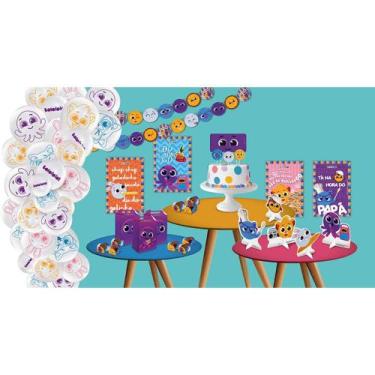 Imagem de Decoração de Festa Bolofofos Kit É Só um Bolinho Com 90 Peças - Fantas