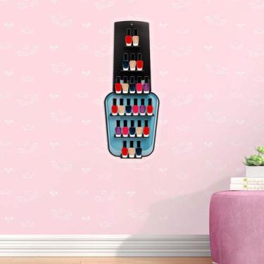 Imagem de Porta Esmalte Decorativo Parede para 25 Esmalte 62,5x25,5 Mdf Madeira 