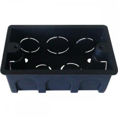 Imagem de Caixinha Luz Plastica 4X2 Mondiale Preta 100 - Kit C/100, Preto