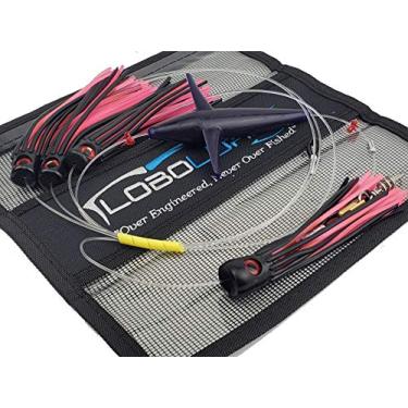 Imagem de Lobo Lures #220 Sailfish Magic 20.3 cm Soft Head Teaser Daisy Chain Teaser 90.7 kg Leader & Heavy Duty Rolhas giratório | 3 opções de cores | + | Bolsa de armazenamento premium | (Black Magic)