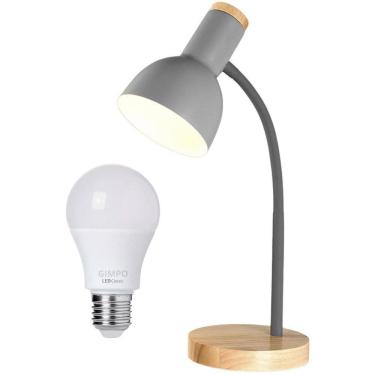 Imagem de Luminária Mesa Abajur 45Cm Articulada Flexível Silicone