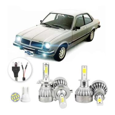 Imagem de Kit Lampadas Led Chevette 1973 A 1982 H4 H3 20000lm - V10, Branco
