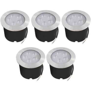 Imagem de Kit 5x Balizador Blindado Piso Solo Externo Led Embutir 5w 3000K Bivolt