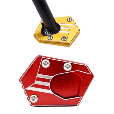Imagem de HRuizq Extensor de suporte de motocicleta para substituição de placa de suporte lateral de pé compatível com Honda CBR650R CB650F CBR650F CBR500R CB500X CB500F CBR400R CB400F CB400X NM-4 (vermelho)