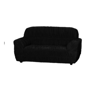 Imagem de Capa Elasticada 2 Lugares Liso Para Sofá Para sua Sala - M.A Enxovais,