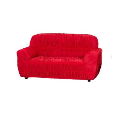 Imagem de Capa Elasticada 2 Lugares Liso Para Sofá Para sua Sala - M.A Enxovais,