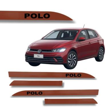 Imagem de Jogo Friso Lateral Polo Vermelho Sunset Ponta de Faca Grafia - Macall