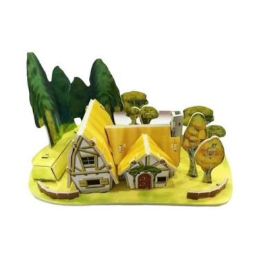 Imagem de Crianças 3D DIY Puzzle Castelo Modelo Desenho Animado Brinquedo De Pap