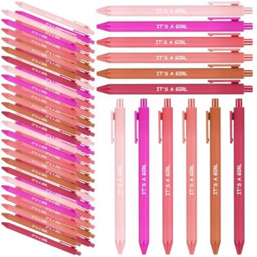 Imagem de Sayglossy 60 canetas inspiradoras, presentes de agradecimento, canetas esferográficas motivacionais com frases para professor, funcionário, formatura, voluntário, enfermeira, chá de bebê (rosa, menina