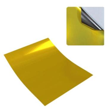 Imagem de Papel Pvc Vinil Adesivo Holográfico Dourado A4 Dourado - XCOLOUR