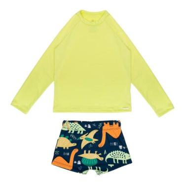Imagem de Conjunto Blusa + Sunga Infantil Menino Praia Proteção Solar - Jagar, F