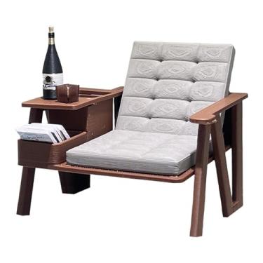 Imagem de Yunhgft Cadeira de Casa de Bonecas 1:12, Mesa Lateral, Suprimentos de Cenário, Cadeira de Leitura de Faz de Conta