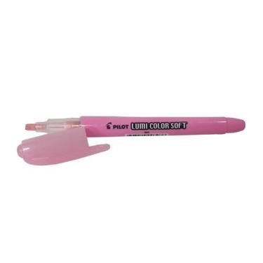 Imagem de Caneta Marca Texto Lumi Color Soft Pilot Cores Pastel Chanfrada, Rosa