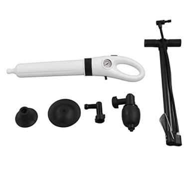 Imagem de Garosa Limpador de Drenagem de Ar de Alta Pressão, Ferramenta de Dragagem Desbloqueadora de Tanques do Banheiro, Limpador Manual de Tubos para Pia, Esgoto e Piso Drenos Com Alça de