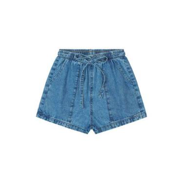 Imagem de Short Jeans com Faixa Juvenil Gloss, 12