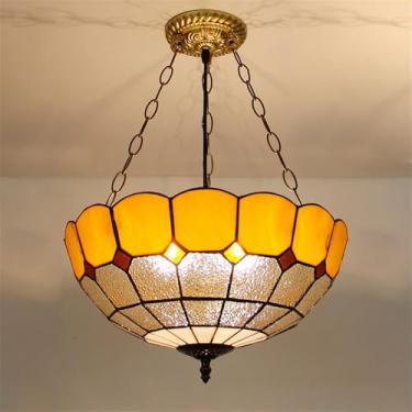 Imagem de Lâmpada Pingente de Vidro Colorido LED Contemporânea e Retro Criativa - Candelabro para Sala, Restaurante, Quarto, Hotel, Café, Bar e Corredor (Estilo 37 D40CM)