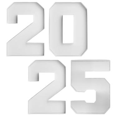 Imagem de Caixa de placa de charcutaria número 2025, bandeja de alimentos com número de papelão preenchível de 25,4 cm, caixa de biscoitos de charcutaria, caixa de número de papelão, para decoração de festa de