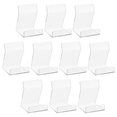 Imagem de 6 peças/10 prateleiras de acrílico para montagem na parede, disco multifuncional de 3 cm para armazenamento e exibição, suporte de exibição de disco de vinil transparente, prateleira flutuante de CD