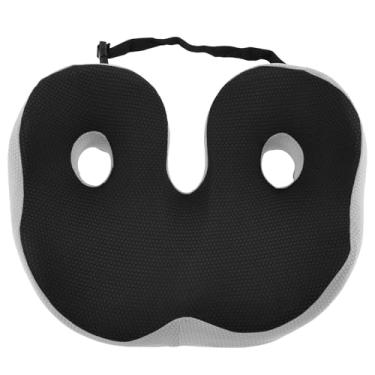 Imagem de PHWRECZ Almofada de assento de espuma viscoelástica ergonômica almofada de alívio do cóccix com fivela ajustável almofada de assento de espuma viscoelástica antiderrapante para alívio da ciática