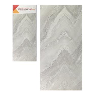 Imagem de Placa Decorativa Papel de Parede Marmorizada Cinza 30x60cm