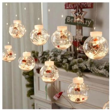 Imagem de Luzes de cortina de Natal Garland 8 Spheres 3m com LED 220V - Lightbek