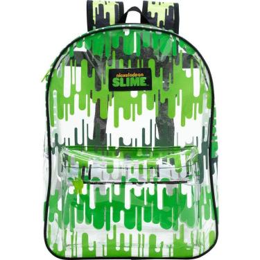 Imagem de Mochila Escolar Nickelodeon Slime Transparente Verde