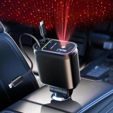 Imagem de Carregador de carro retrátil ARIPUYBG com Starlight 66W