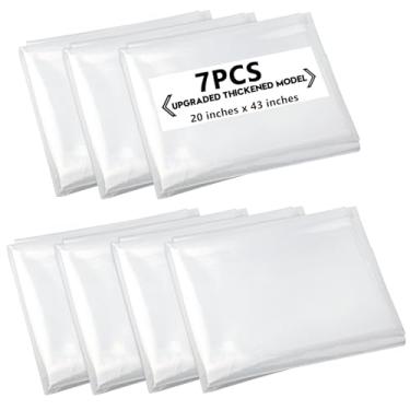 Imagem de Sacos de pó transparentes resistentes, compatíveis com coletores de poeira da marca POWERTEC e a maioria dos coletores de poeira no mercado, sacos de poeira de 50 cm (7 peças)