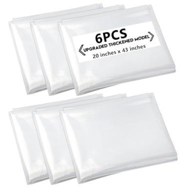 Imagem de Sacos de pó transparentes resistentes, compatíveis com coletores de poeira da marca POWERTEC e a maioria dos coletores de poeira no mercado, sacos de poeira de 50 cm (6 peças)