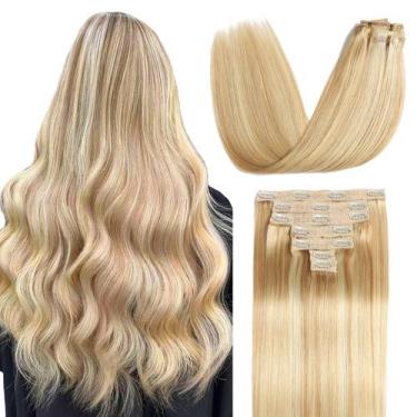 Imagem de Extensões de cabelo Sisily Real Human Hair 40cm 120g Dirty Blonde