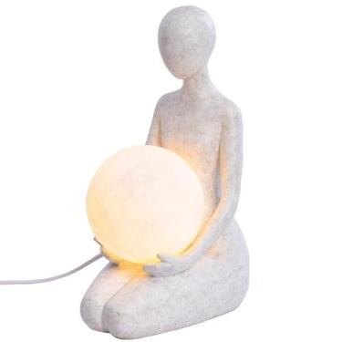 Imagem de Esculturas Quoowiit Home Decor, estatuetas abstratas com luz LED