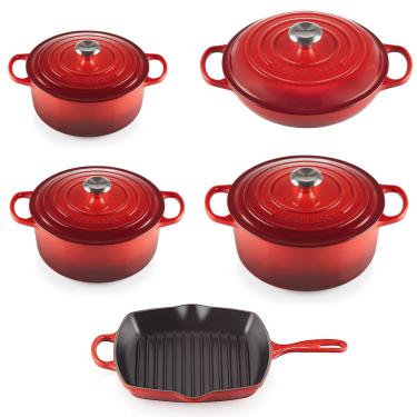 Imagem de KIT DE PANELAS LE CREUSET REDONDA BUFFET GRELHA