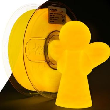 Imagem de AMOLEN Filamento para Impressora 3D Pla, Filamento Pla Amarelo Brilhante de 1,75 Mm para Impressão 3D, Melhor com Lâmpadas Uv, Carretel de 1 Kg(2,2 Libras), Precisão Dimensional +/- 0,02 Mm, Adequado